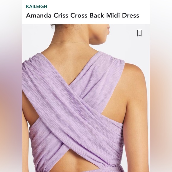 Kaileigh brand Amanda Criss Cross back midi dress - Picture 7 of 7